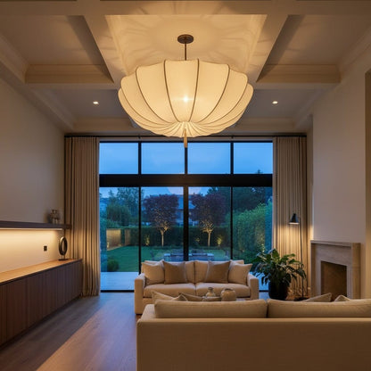 Elvora Pendant Light | Umbrella Fabric Shade Design