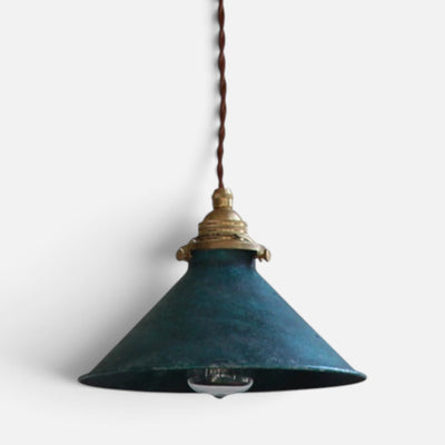 Elvora Pendant Light | Vintage Patina Cone Design
