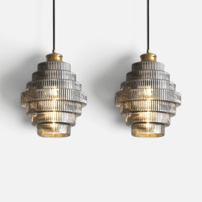 Elvora Pendant Light | Vintage Tiered Glass Design