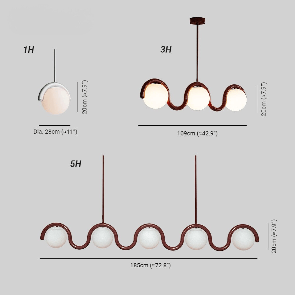 Elvora Pendant Light | Wavy Sphere Chandelier Design