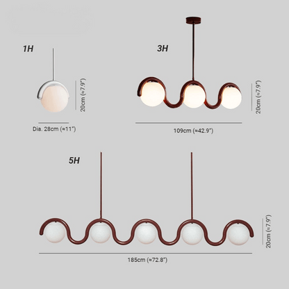 Elvora Pendant Light | Wavy Sphere Chandelier Design
