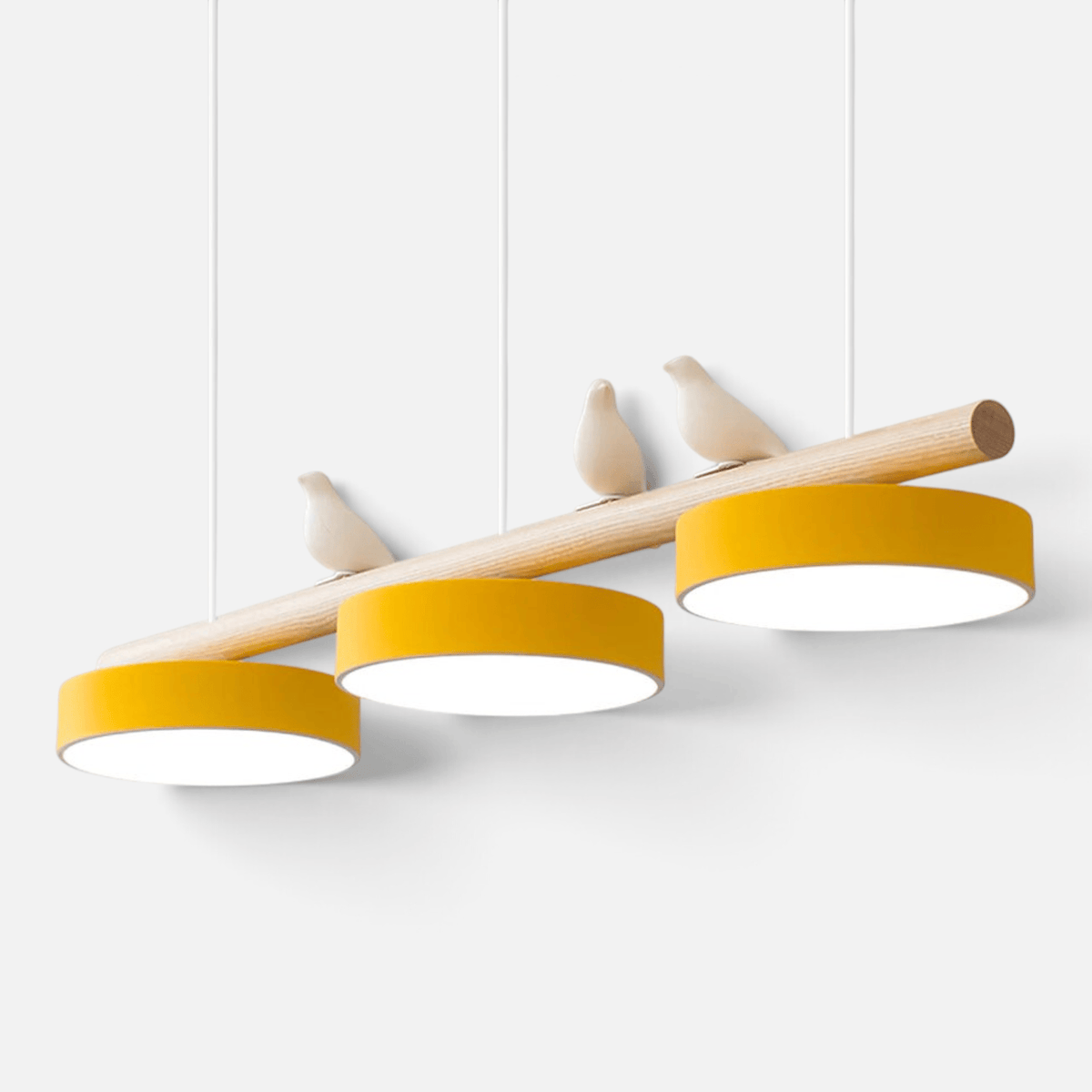 Elvora Pendant Light | Wood Beam Bird Design