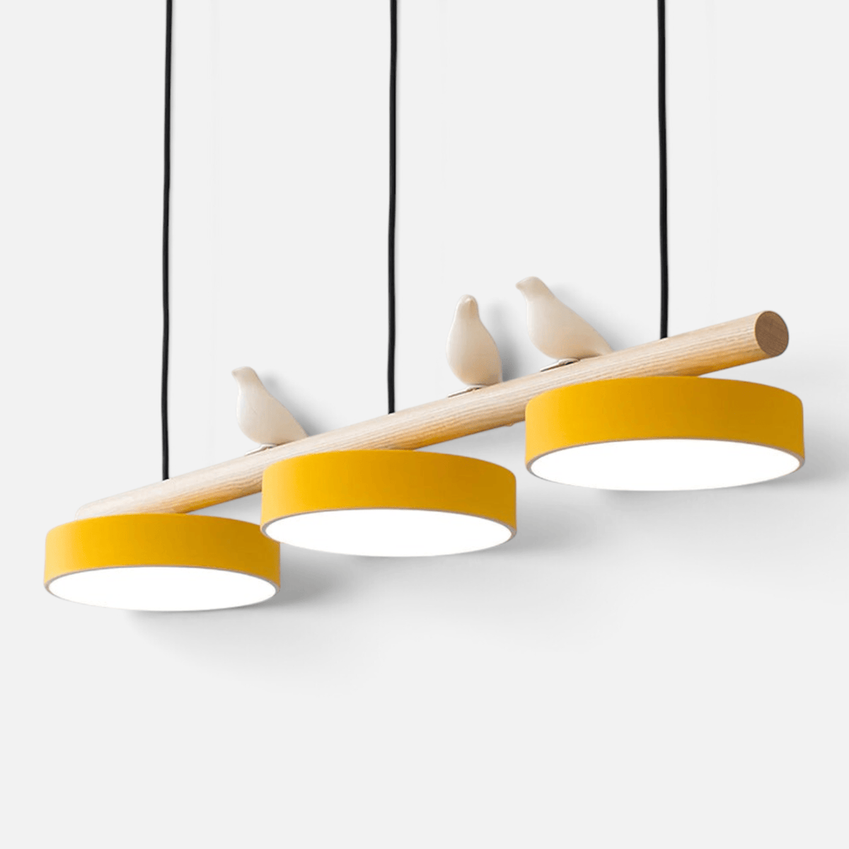 Elvora Pendant Light | Wood Beam Bird Design