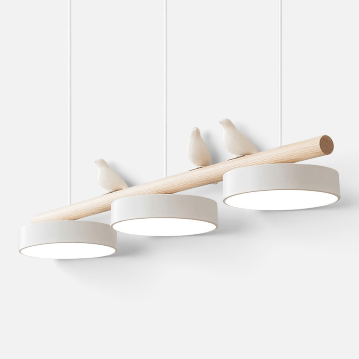 Elvora Pendant Light | Wood Beam Bird Design