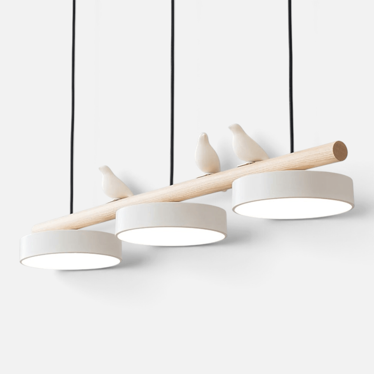 Elvora Pendant Light | Wood Beam Bird Design