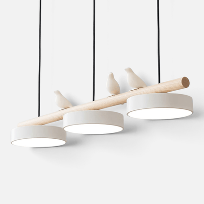 Elvora Pendant Light | Wood Beam Bird Design