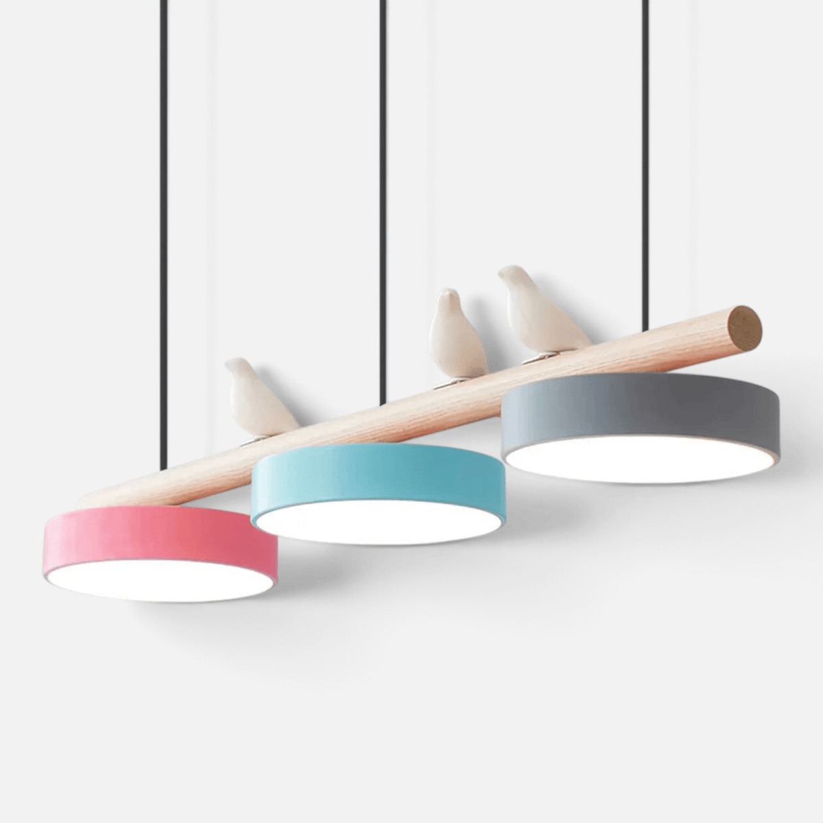 Elvora Pendant Light | Wood Beam Bird Design