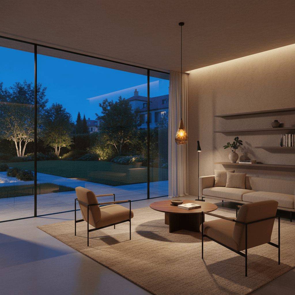 Elvora Pendant Light | Wood Cap Glass Teardrop Design