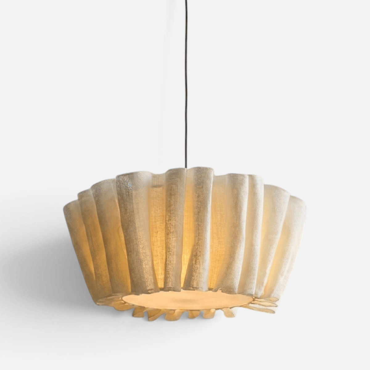 Elvora Pendant Light | Woven Fabric Tiered Design