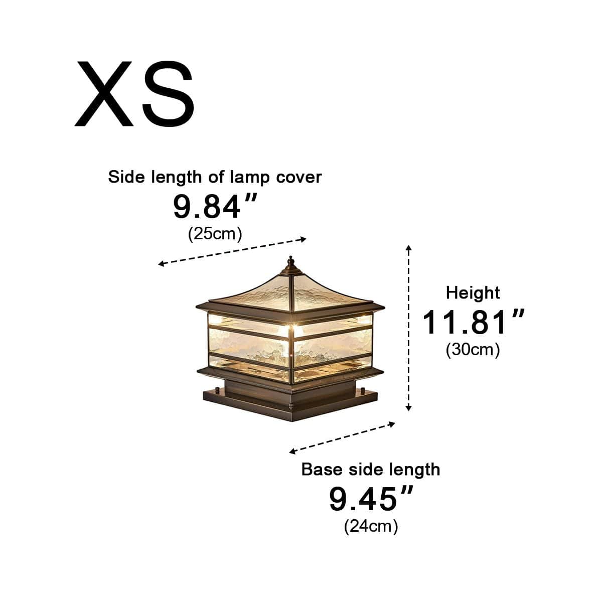 Elvora Pillar Light | Pyramid Roof Glass Design