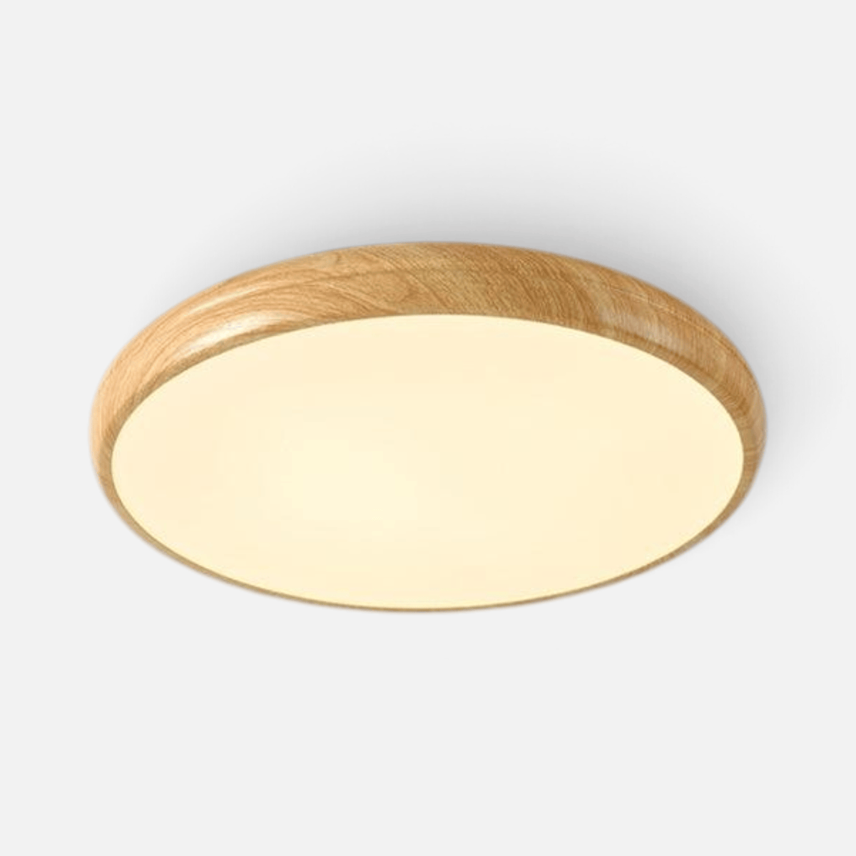 Elvora Ceiling Light | Round Wood Grain LED Design