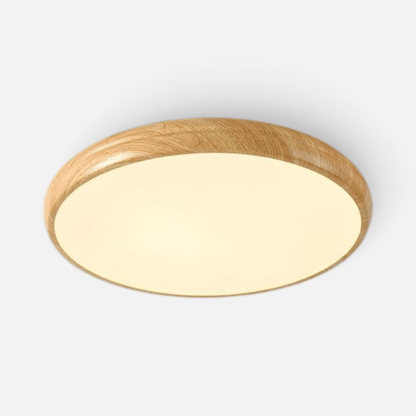 Elvora Ceiling Light | Round Wood Grain LED Design