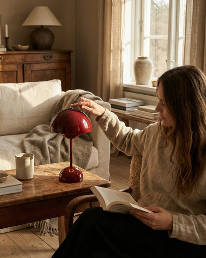 Elvora Table Light | Cordless Mushroom Touch Design