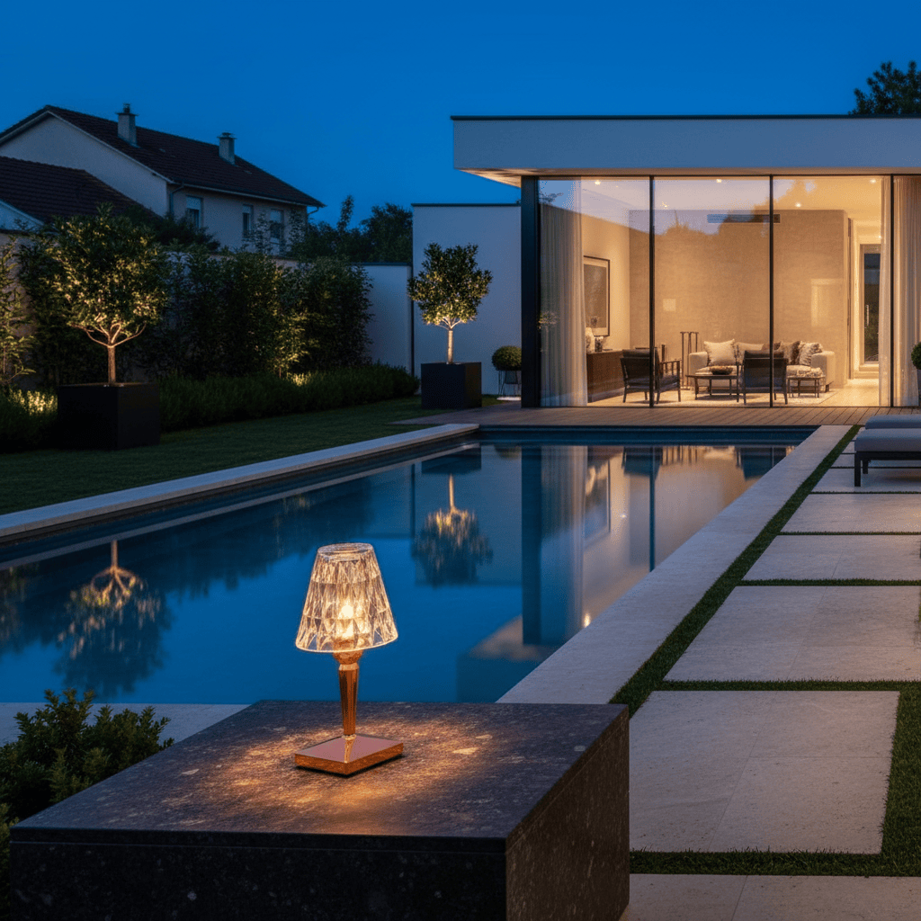 Elvora Table Light | Crystal Cut Acrylic Design
