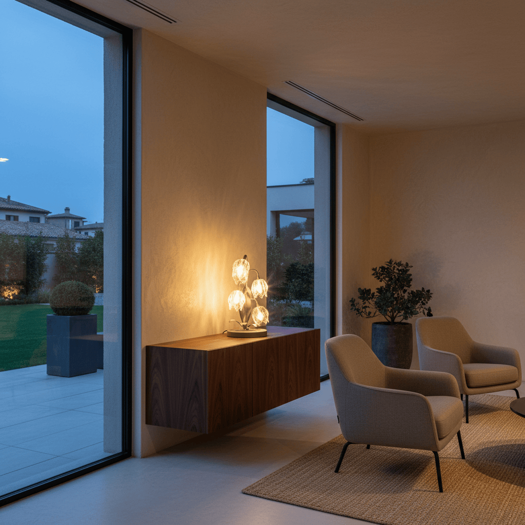 Elvora Table Light | Crystal Flower Bud Design