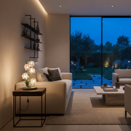 Elvora Table Light | Crystal Flower Bud Design