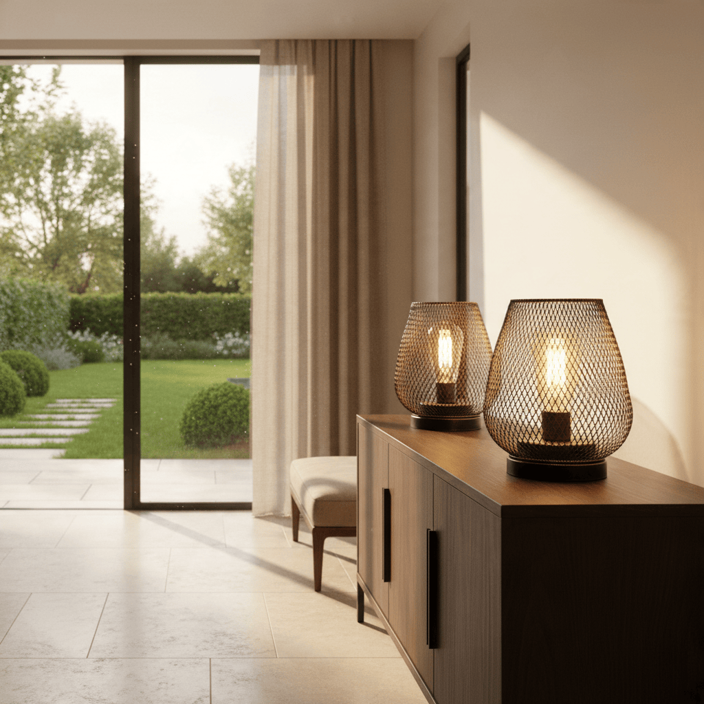 Elvora Table Light | Portable Cordless LED Metal Cage Design