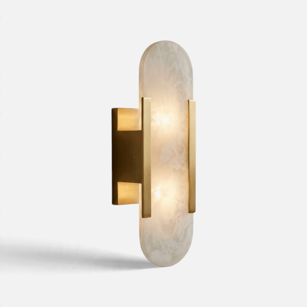 Elvora Wall Light | Alabaster Brass Art Deco Design