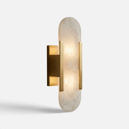Elvora Wall Light | Alabaster Brass Art Deco Design