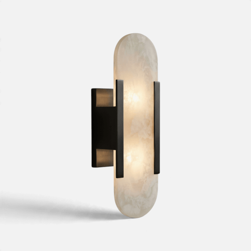 Elvora Wall Light | Alabaster Brass Art Deco Design