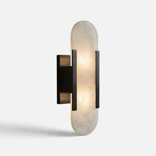 Elvora Wall Light | Alabaster Brass Art Deco Design