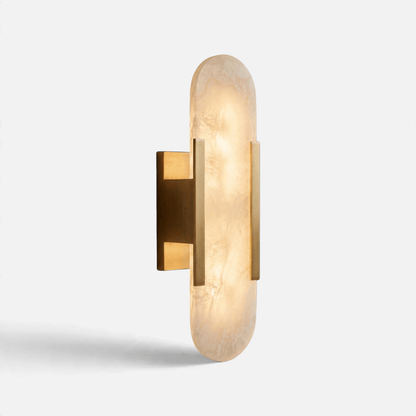 Elvora Wall Light | Alabaster Brass Art Deco Design