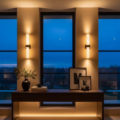 Elvora Wall Light | Alabaster Cylinder LED Design
