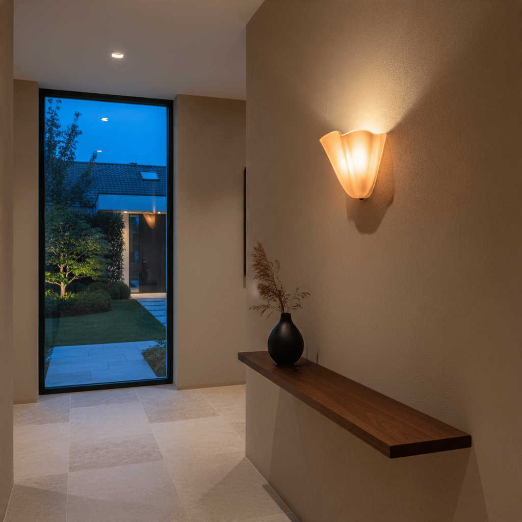 Elvora Wall Light | Blown Glass Aged Brass Floral Design