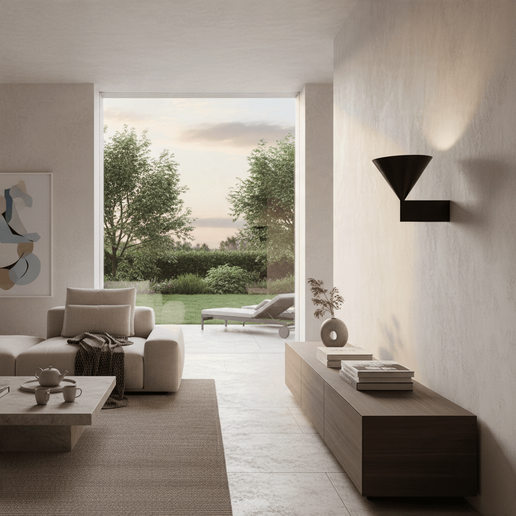 Elvora Wall Light | Brushed Aluminium Conical LED Design