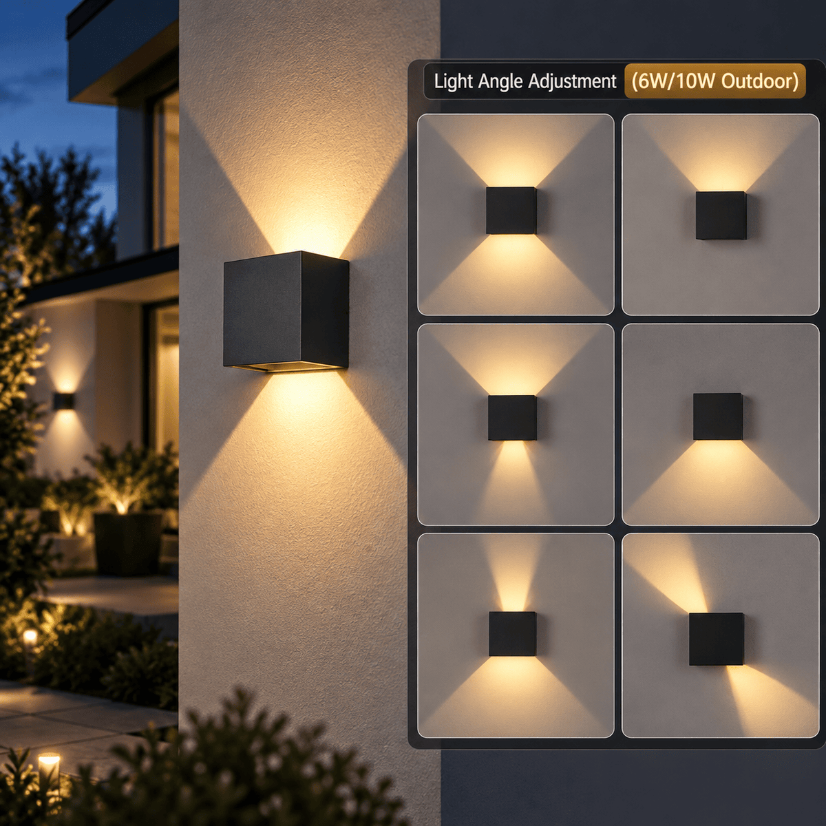 Elvora Wall Light | Cube Up Down LED Design