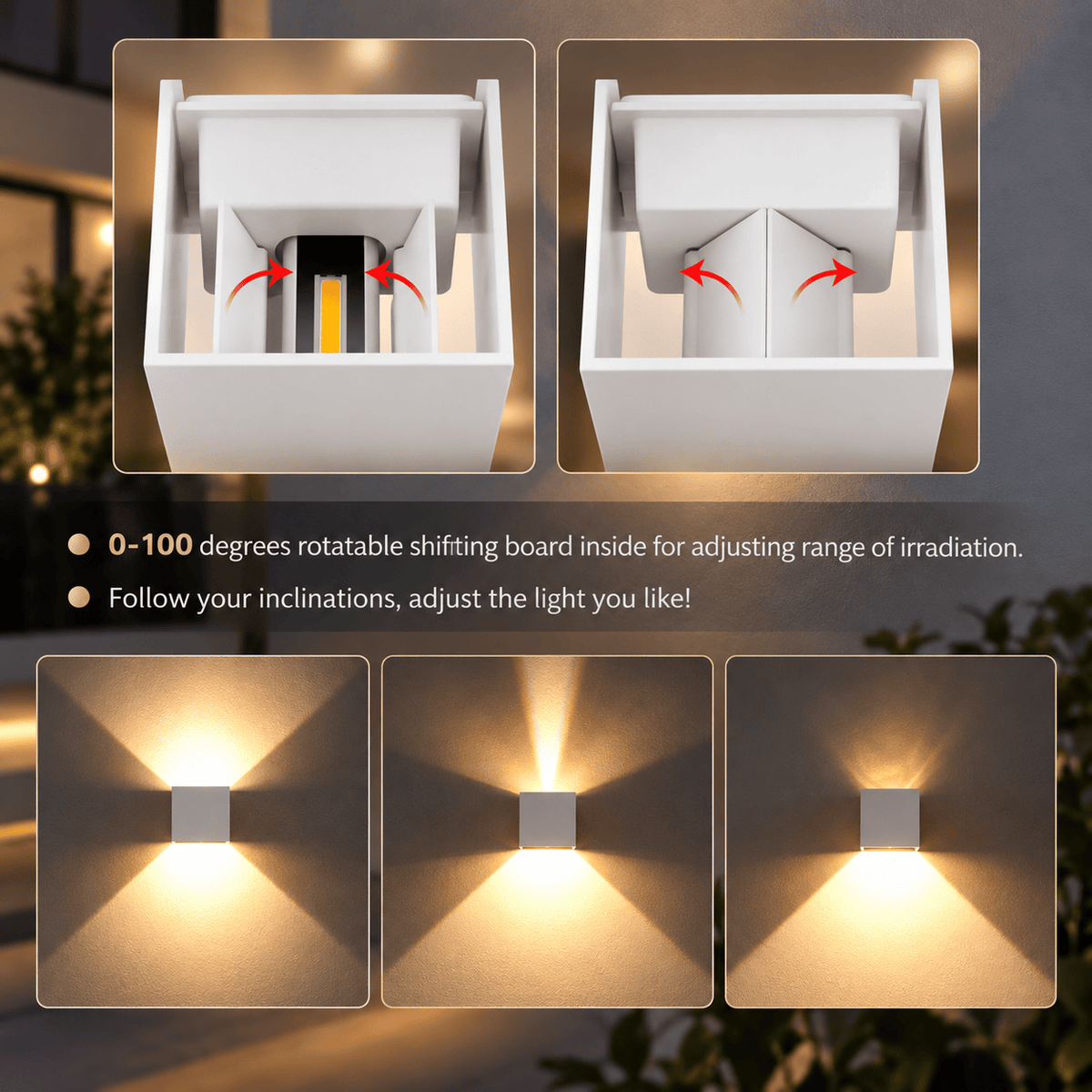 Elvora Wall Light | Cube Up Down LED Design