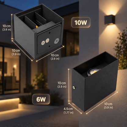 Elvora Wall Light | Cube Up Down LED Design