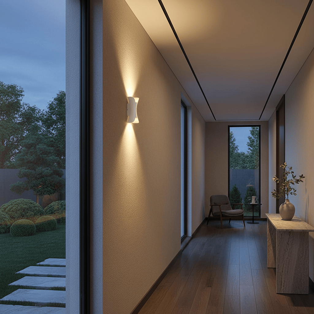 Elvora Wall Light | Curved Up Down Outdoor Design