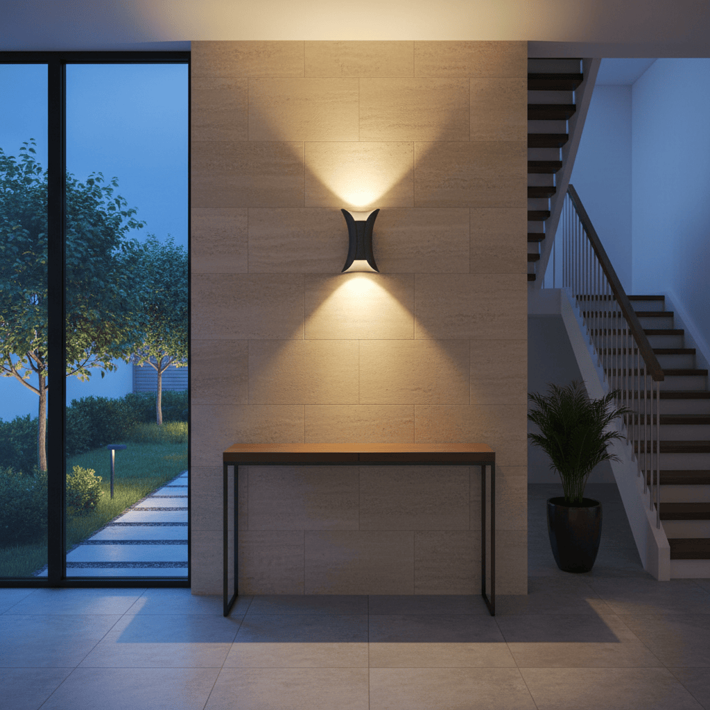 Elvora Wall Light | Curved Up Down Outdoor Design