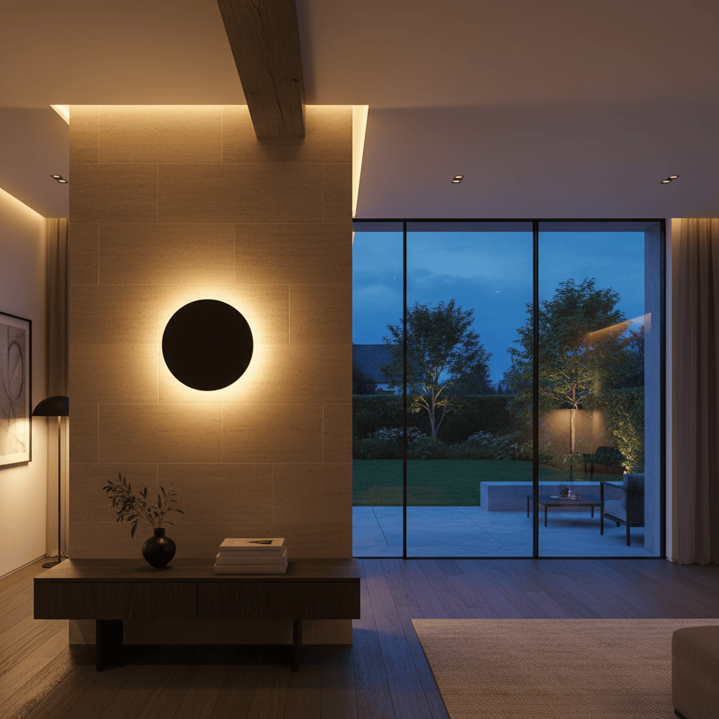 Elvora Wall Light | Eclipse Disc Backlit Design