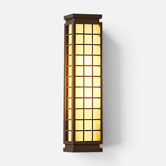 Elvora Wall Light | Japanese Grid Lantern Design