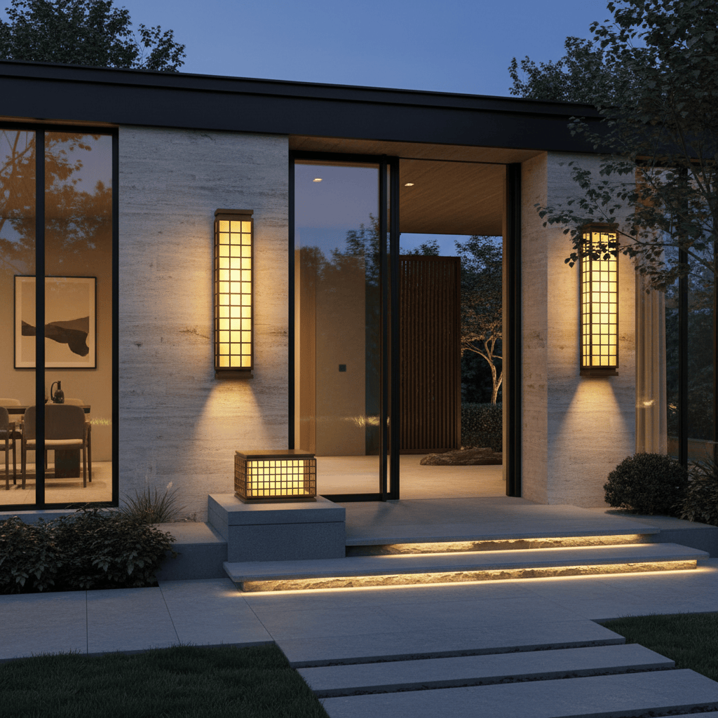 Elvora Wall Light | Japanese Grid Lantern Design