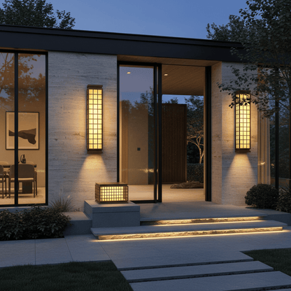 Elvora Wall Light | Japanese Grid Lantern Design