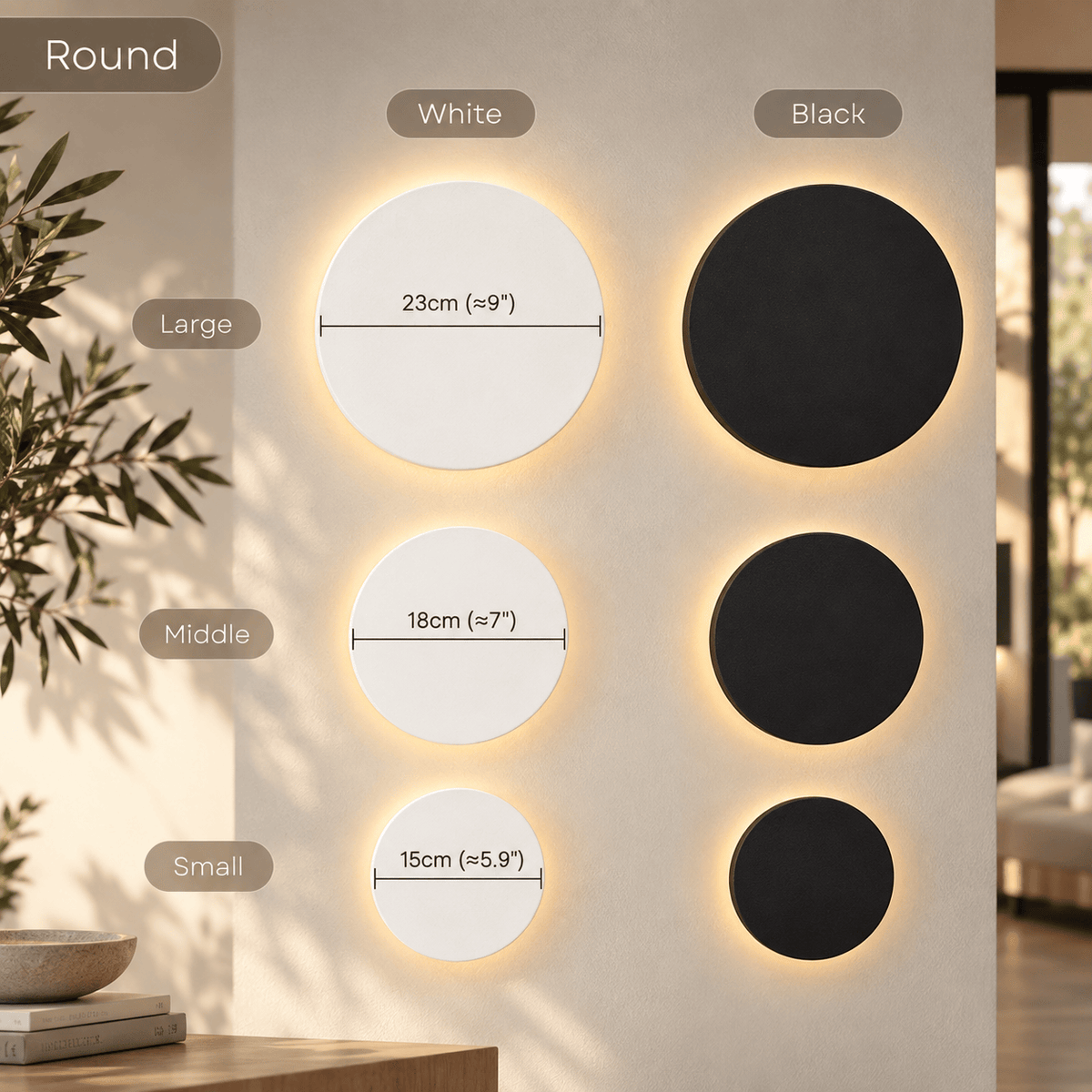 Elvora Wall Light | Minimalist Disc Halo Lamp