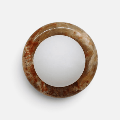 Elvora Wall Light | Natural Stone Ring Design