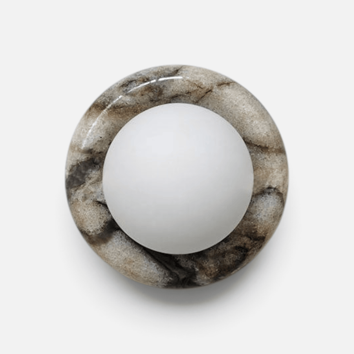 Elvora Wall Light | Natural Stone Ring Design