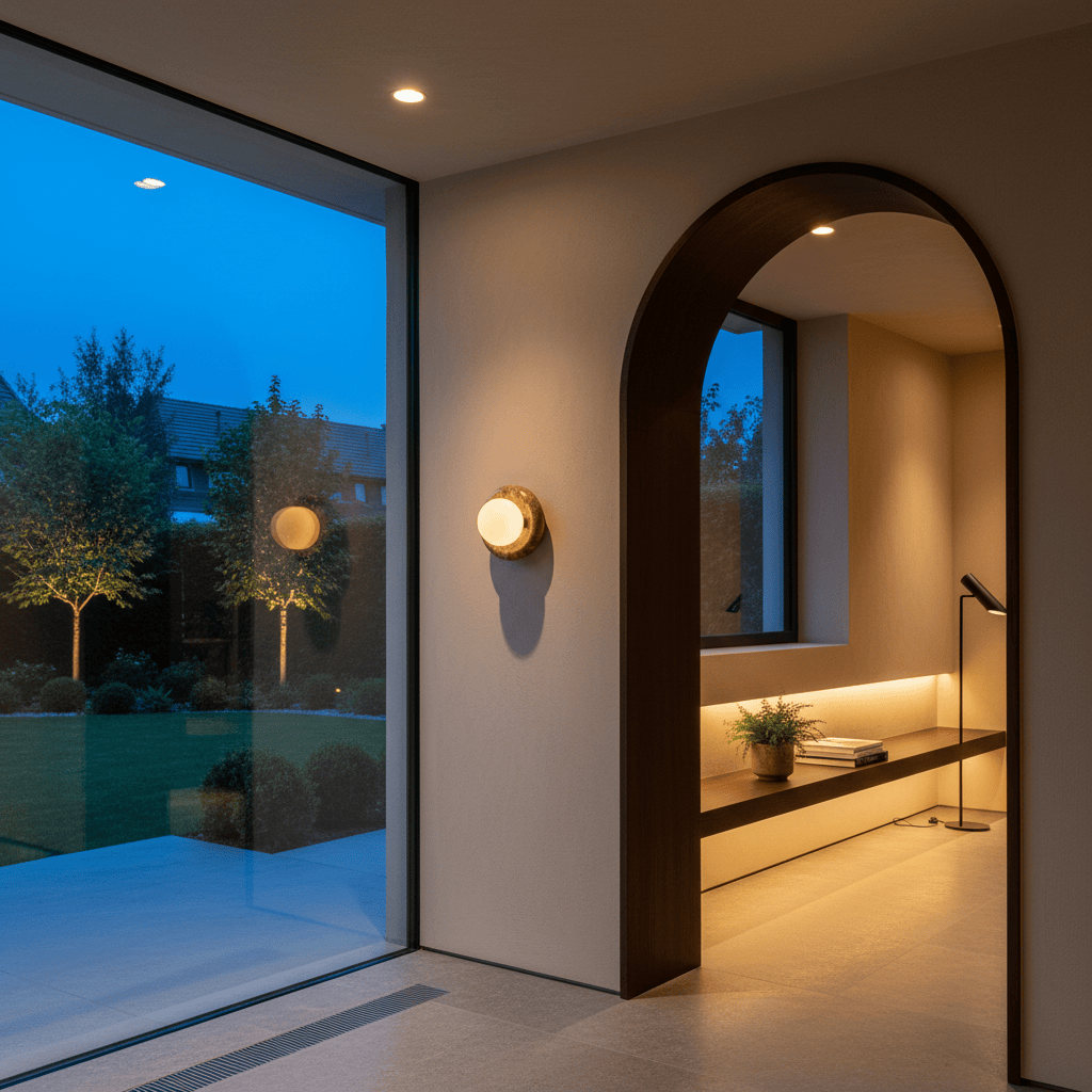 Elvora Wall Light | Natural Stone Ring Design