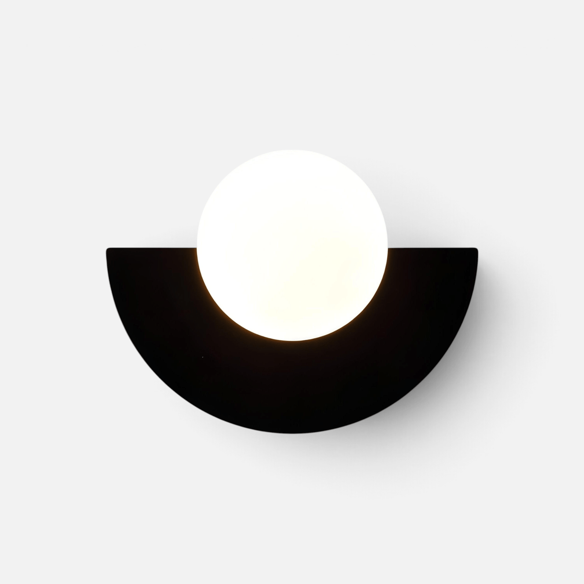 Elvora Wall Light | Nordic Semicircle Minimalist LED Design Black / 25cm x 15cm (9.8" x 5.9") / Warm White