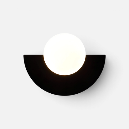 Elvora Wall Light | Nordic Semicircle Minimalist LED Design Black / 25cm x 15cm (9.8" x 5.9") / Warm White