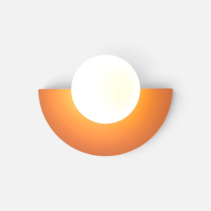 Elvora Wall Light | Nordic Semicircle Minimalist LED Design Orange / 25cm x 15cm (9.8" x 5.9") / Warm White