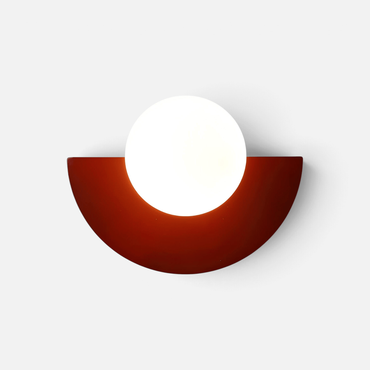 Elvora Wall Light | Nordic Semicircle Minimalist LED Design Red / 25cm x 15cm (9.8" x 5.9") / Warm White