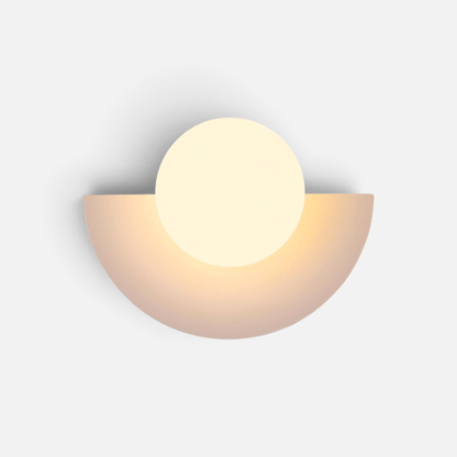 Elvora Wall Light | Nordic Semicircle Minimalist LED Design White / 25cm x 15cm (9.8" x 5.9") / Warm White