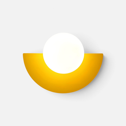 Elvora Wall Light | Nordic Semicircle Minimalist LED Design Yellow / 25cm x 15cm (9.8" x 5.9") / Warm White