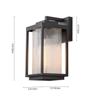 Elvora Wall Light | Ribbed Glass Lantern Design