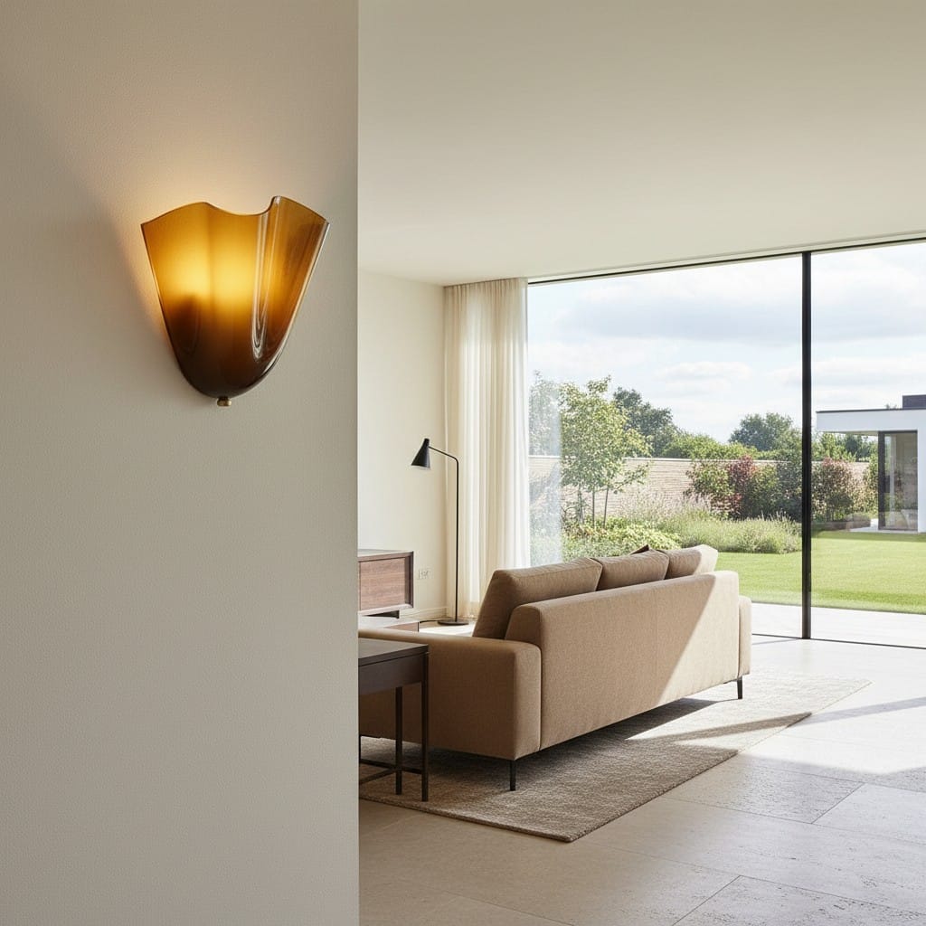 Elvora Wall Light | Sculptural Glass Uplighter Design